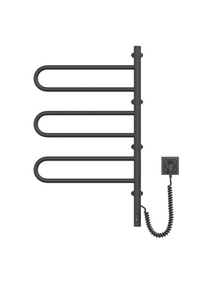 Electric Towel Rail BLACK FOUETTE Sensor 480х800 Electric Towel Rail BLACK FOUETTE Sensor 480х800