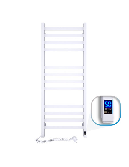 Electric Towel Rail WHITE AVANGARD Sensor 480х1200 left