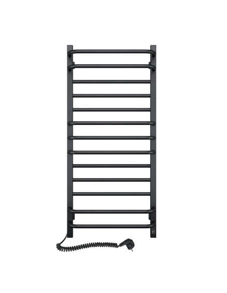 Electric Towel Rail BLACK GRANDIS Sensor 480х1000 left Electric Towel Rail BLACK GRANDIS Sensor 480х1000 left