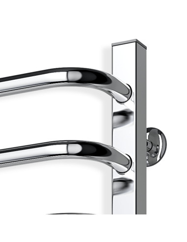Stainless Steel Electric Towel Rail GRANDIS Sensor 480х1000 left