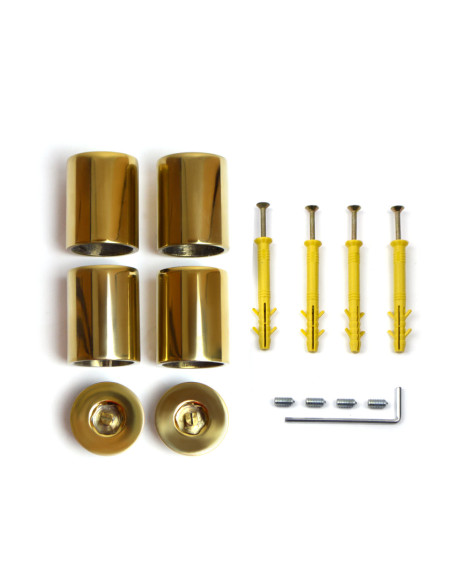 Stainless Steel Heated Towel Rail GOLD BALL RETRO 500x800