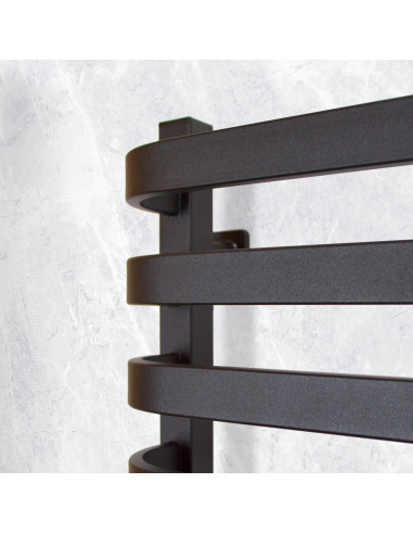 Electric Towel Rail BLACK NAVIN STUGNA 480х1200 Sensor left