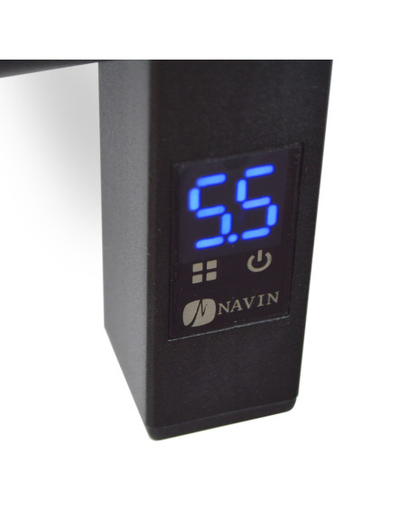 Electric Towel Rail BLACK NAVIN STUGNA 480х1200 Sensor left