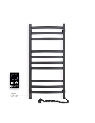 Electric Towel Rail BLACK NAVIN AVALON 480х1000 Sensor right