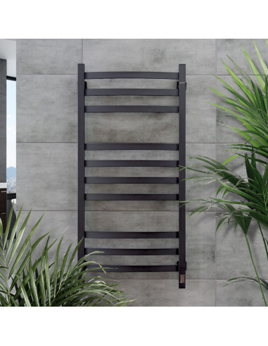 Electric Towel Rail BLACK NAVIN AVALON 480х1000 Sensor left