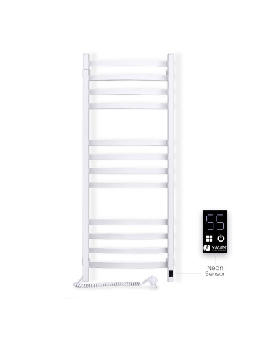 Electric Towel Rail WHITE NAVIN AVALON 480х1200 Sensor left