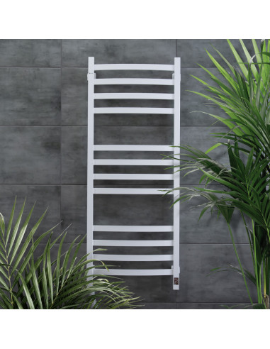 Electric Towel Rail WHITE NAVIN AVALON 480х1200 Sensor left