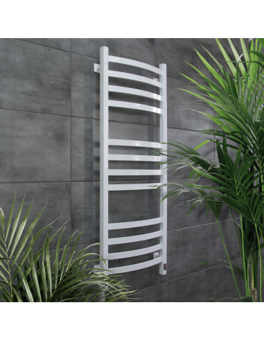 Electric Towel Rail WHITE NAVIN AVALON 480х1200 Sensor left