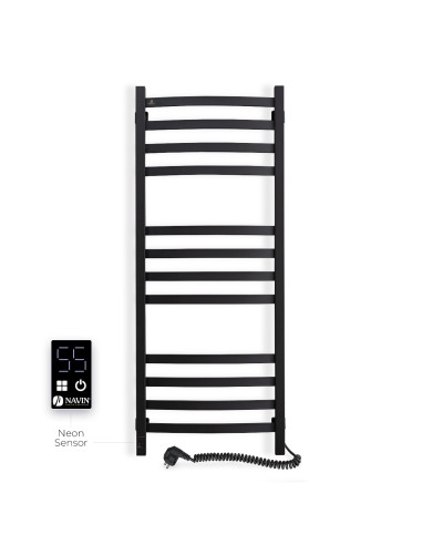 Electric Towel Rail BLACK NAVIN AVALON 480х1200 Sensor right