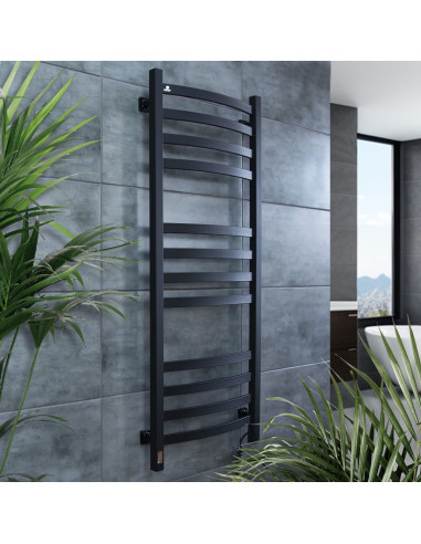 Electric Towel Rail BLACK NAVIN AVALON 480х1200 Sensor right