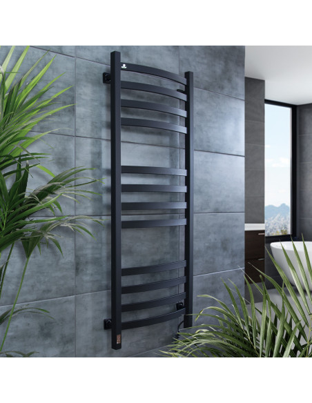 Electric Towel Rail BLACK NAVIN AVALON 480х1200 Sensor right