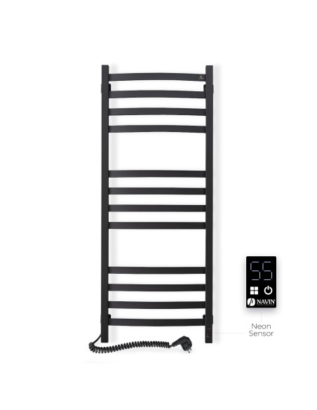 Electric Towel Rail BLACK NAVIN AVALON 480х1200 Sensor left Electric Towel Rail BLACK NAVIN AVALON 480х1200 Sensor left