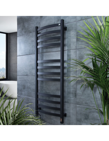 Electric Towel Rail BLACK NAVIN AVALON 480х1200 Sensor left Electric Towel Rail BLACK NAVIN AVALON 480х1200 Sensor left