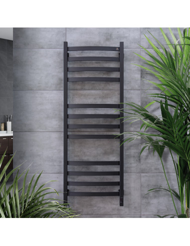Electric Towel Rail BLACK NAVIN AVALON 480х1200 Sensor left