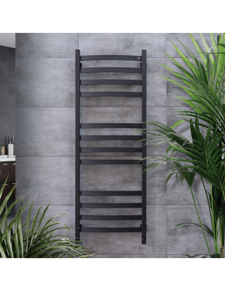 Electric Towel Rail BLACK NAVIN AVALON 480х1200 Sensor left Electric Towel Rail BLACK NAVIN AVALON 480х1200 Sensor left