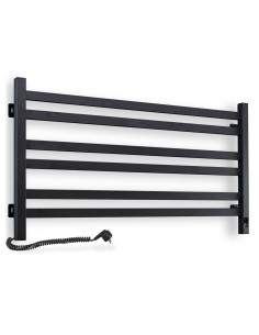 Electric Towel Rail BLACK AVANGARD Sensor 900х500 left