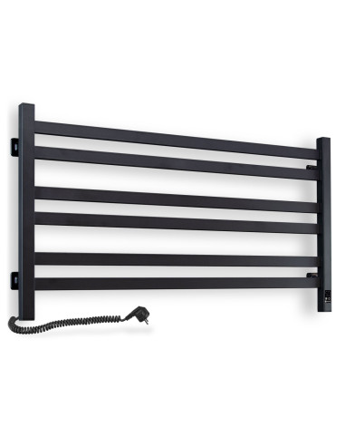 Electric Towel Rail BLACK AVANGARD Sensor 900х500 left