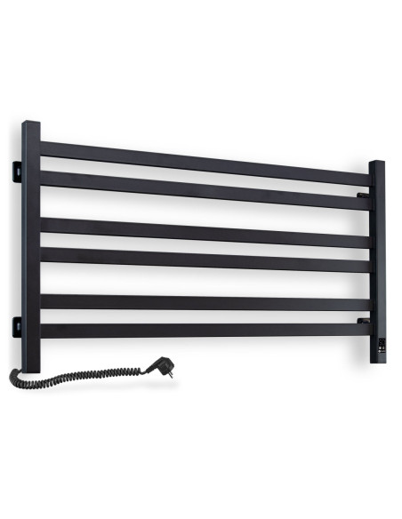 Electric Towel Rail BLACK AVANGARD Sensor 900х500 left Electric Towel Rail BLACK AVANGARD Sensor 900х500 left