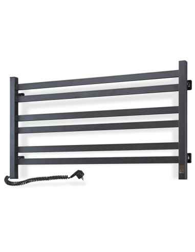 Electric Towel Rail BLACK AVANGARD Sensor 900х500 left