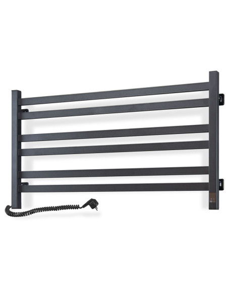 Electric Towel Rail BLACK AVANGARD Sensor 900х500 left Electric Towel Rail BLACK AVANGARD Sensor 900х500 left