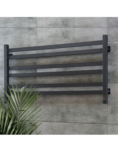 Electric Towel Rail BLACK AVANGARD Sensor 900х500 left