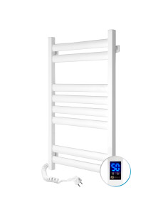 Electric Towel Rail WHITE ELLIPSE Sensor 500x800 left