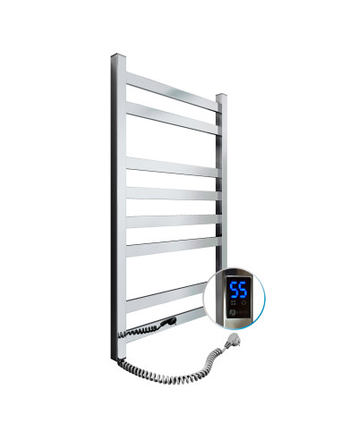 Stainless Steel Electric Towel Rail AVANGARD Sensor 480х800 left