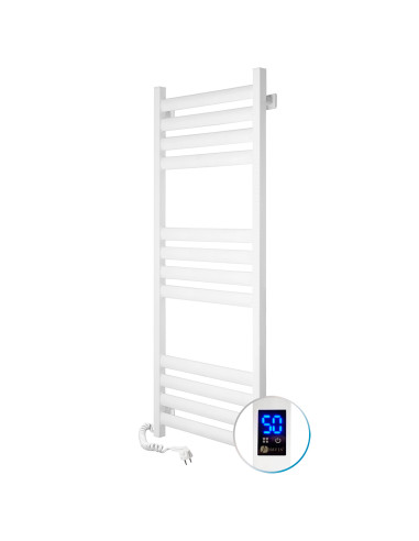 Electric Towel Rail WHITE ELLIPSE Sensor 500x1200 left