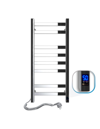 Stainless Steel Electric Towel Rail AVANGARD Sensor 360х800 left
