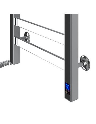 Stainless Steel Electric Towel Rail AVANGARD Sensor 360х800 left