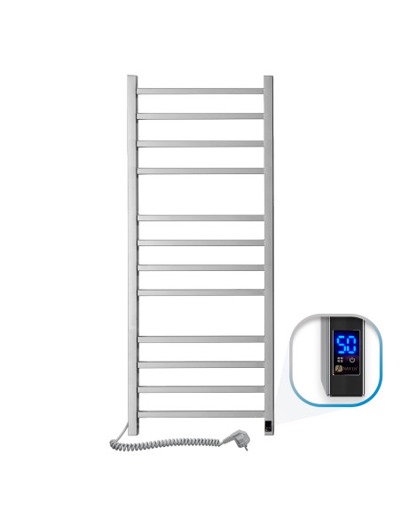 Stainless Steel Electric Towel Rail LOFT Sensor 500x1200 left Stainless Steel Electric Towel Rail LOFT Sensor 500x1200 left