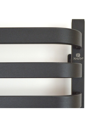 Electric Towel Rail BLACK NAVIN STUGNA 480х1000 Sensor left