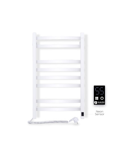 Electric Towel Rail WHITE NAVIN AVALON 480х800 Sensor left