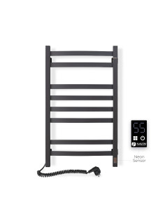 Electric Towel Rail BLACK NAVIN AVALON 480х800 Sensor left 2