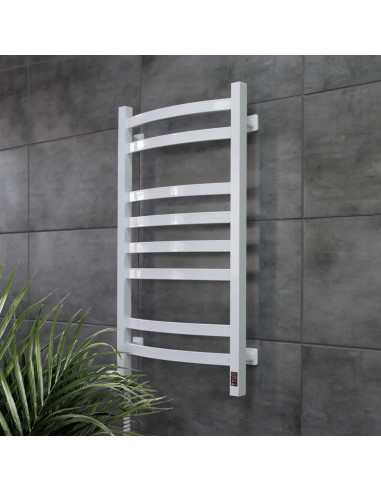 Electric Towel Rail WHITE NAVIN AVALON 480х800 Sensor left