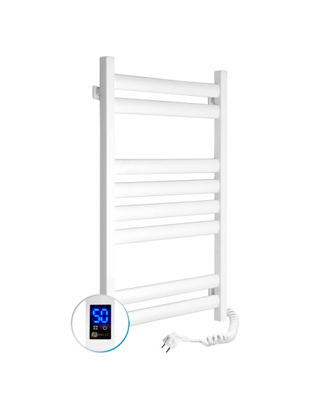 Electric Towel Rail WHITE ELLIPSE Sensor 500x800 right