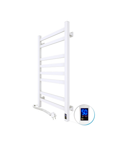 Electric Towel Rail WHITE AVANGARD Sensor 480х800 left