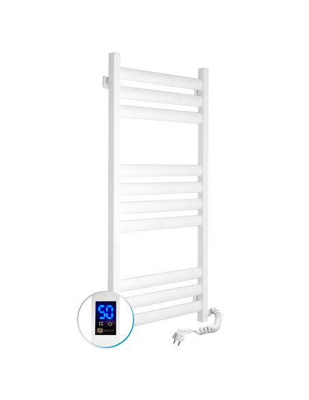 Electric Towel Rail WHITE ELLIPSE Sensor 500x1000 right