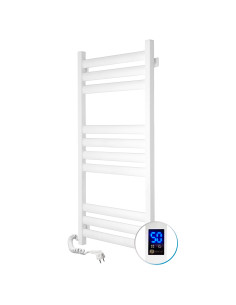 Electric Towel Rail WHITE ELLIPSE Sensor 500x1000 left