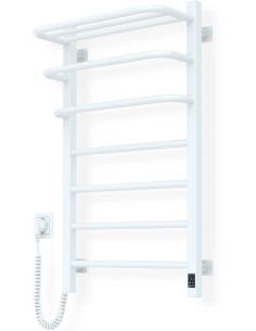 Electric bathroom radiator WHITE NAVIN FORTIS 480x800 Sensor left