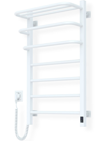 Electric bathroom radiator WHITE NAVIN FORTIS 480x800 Sensor left