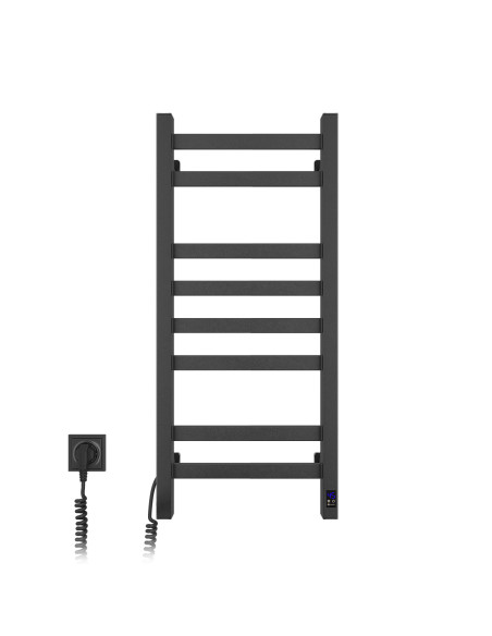 Electric Towel Rail BLACK AVANGARD Sensor 360х800 left