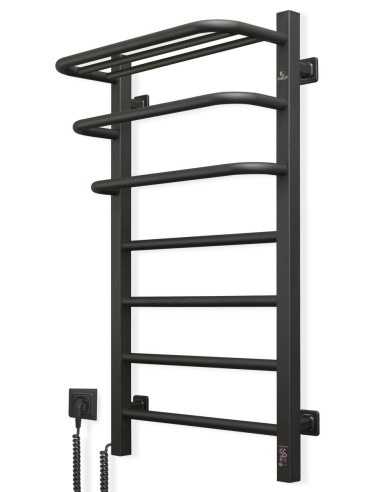Electric Towel Rail BLACK NAVIN FORTIS 480x800 Sensor left