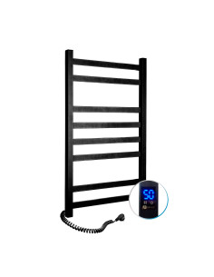 Electric Towel Rail BLACK AVANGARD Sensor 480х800 left