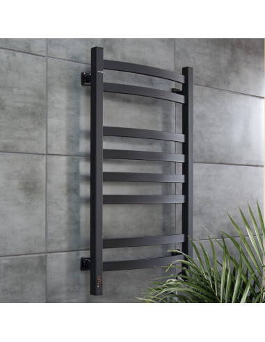 Electric Towel Rail BLACK NAVIN AVALON 480х800 Sensor right