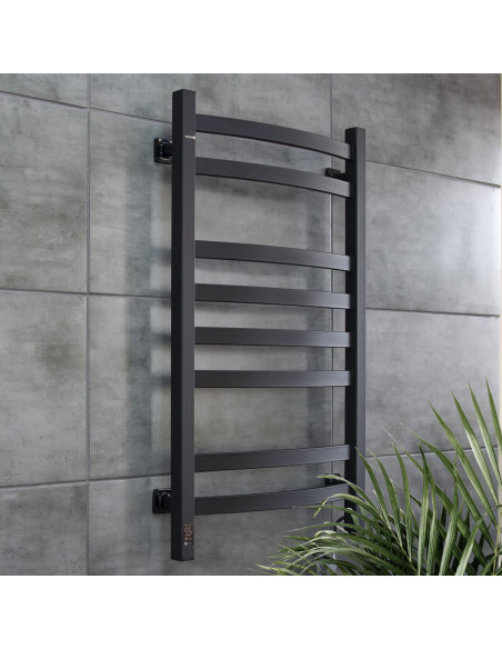 Electric Towel Rail BLACK NAVIN AVALON 480х800 Sensor right Electric Towel Rail BLACK NAVIN AVALON 480х800 Sensor right