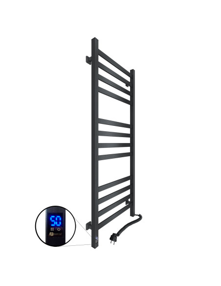 Electric Towel Rail BLACK AVANGARD Sensor 480х1200 right