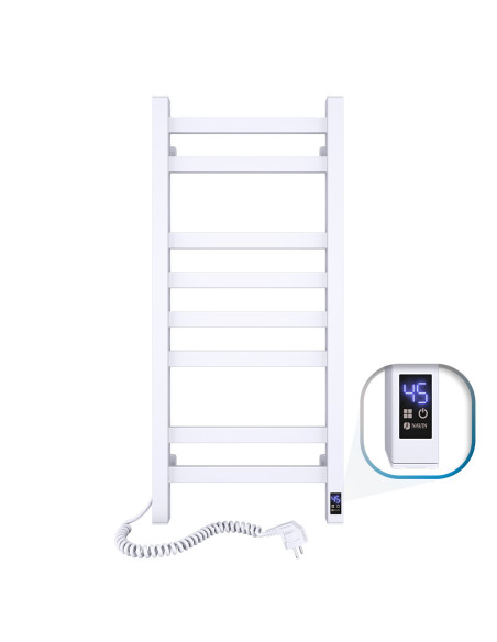 Electric Towel Rail WHITE AVANGARD Sensor 360х800 left