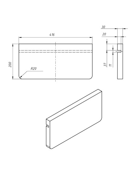 Wooden shelf, caramel oak Wooden shelf, caramel oak