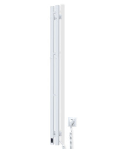 Electric Towel Rail WHITE NAVIN SILOUETTE QUADRO 90х1500 Sensor right